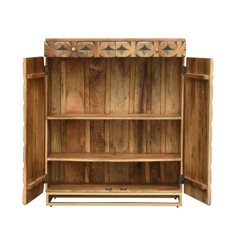 Evan Carved Wooden Chest
