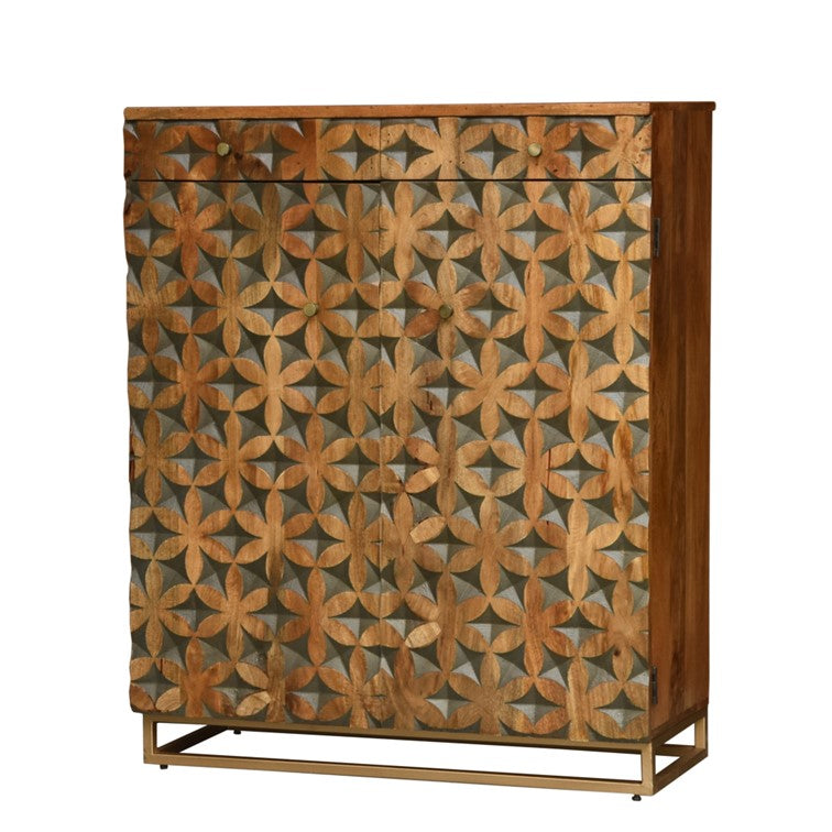 Evan Carved Wooden Chest