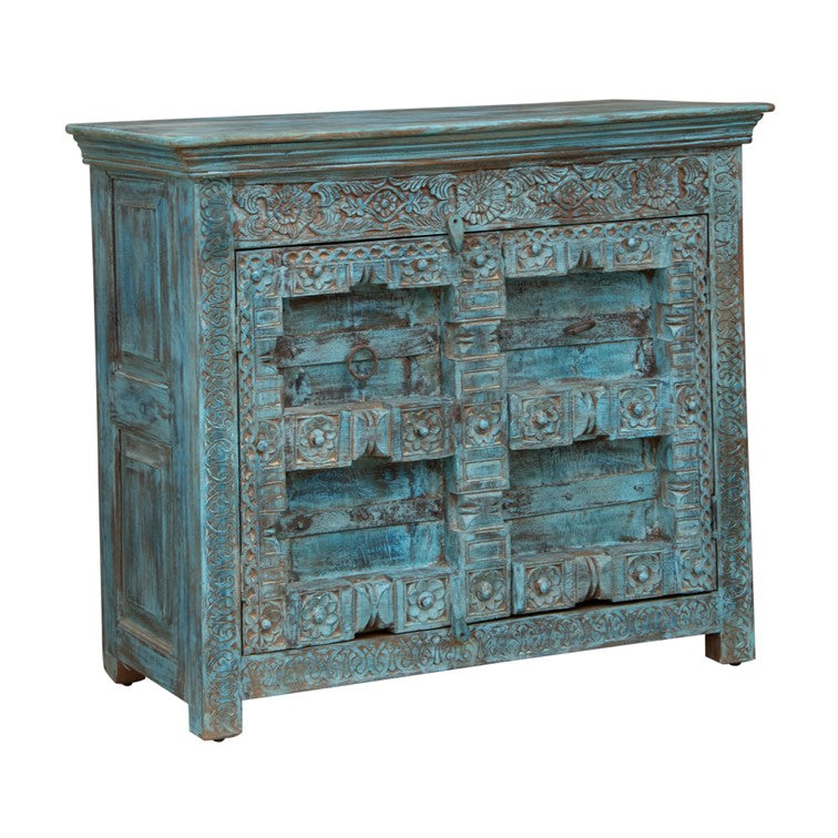 Sahiba Carved Wooden Chest