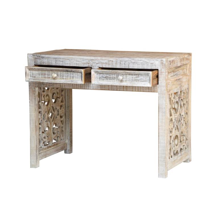 Logan Wooden Hand Carved Study Table