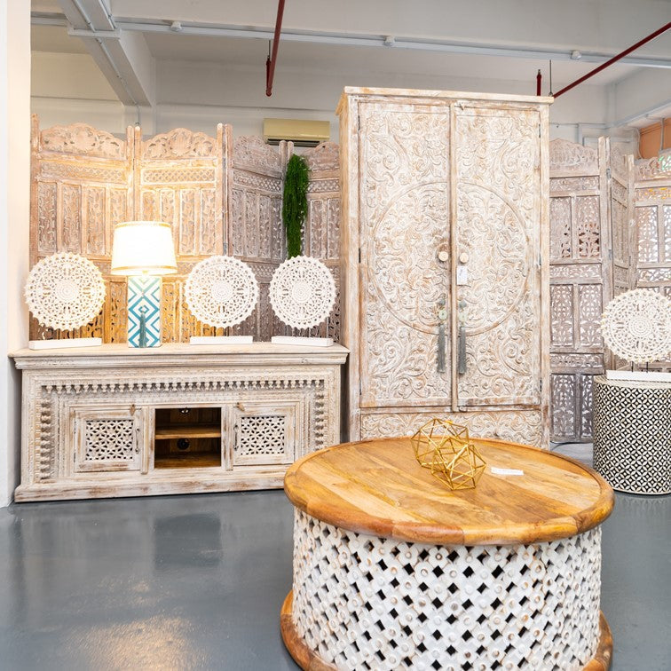 Stuart Bone Inlay Stool