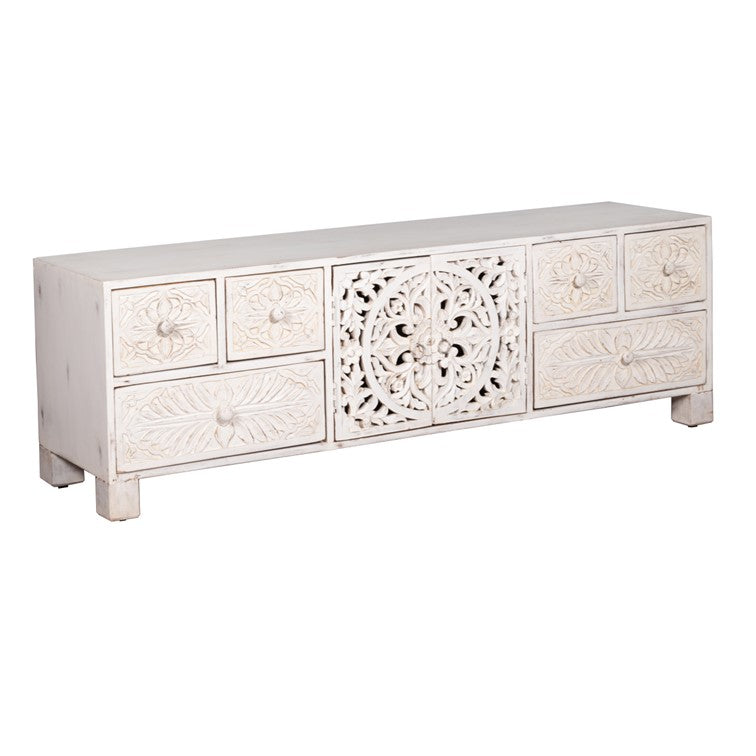 Amor Hand Carved Wooden TV Cabinet