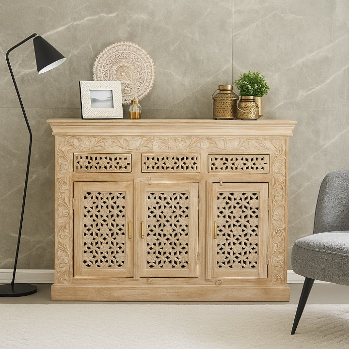 Amora Hand Carved Wooden Buffet