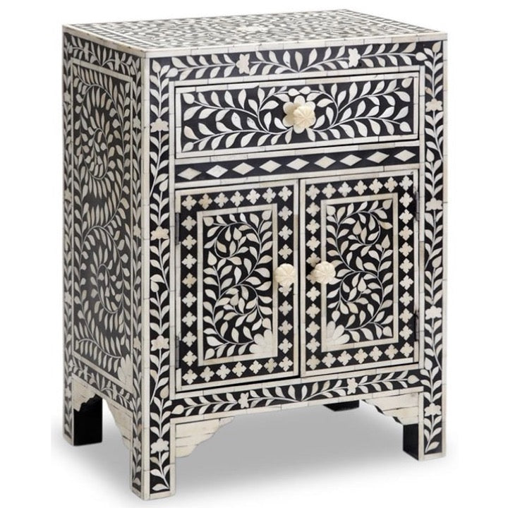 Magdalene Bone Inlay Bedside
