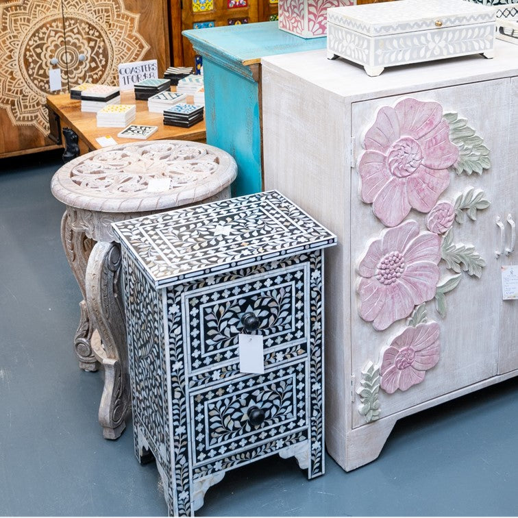 Josh Mother of Pearl Inlay Bedside