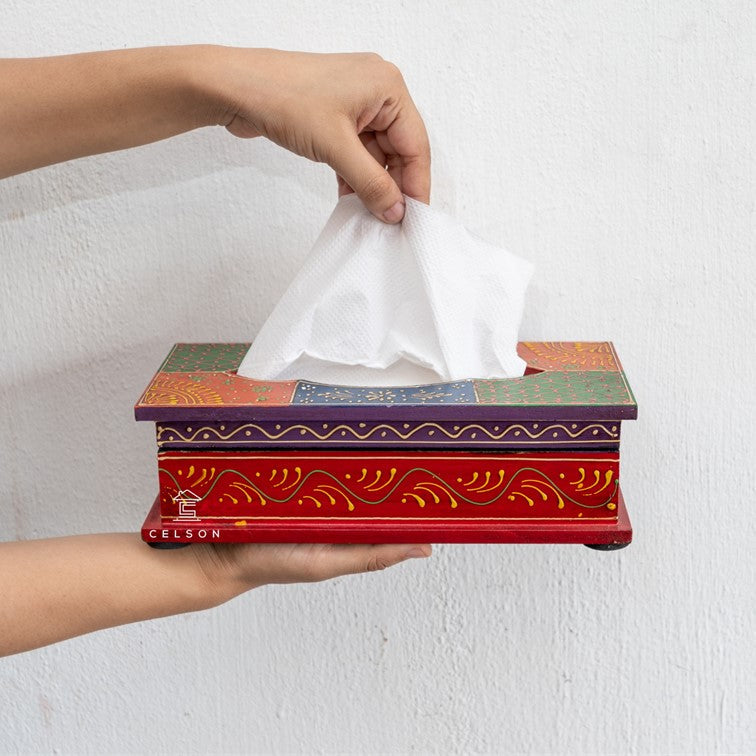 Riva Hand Painted Tissue Box