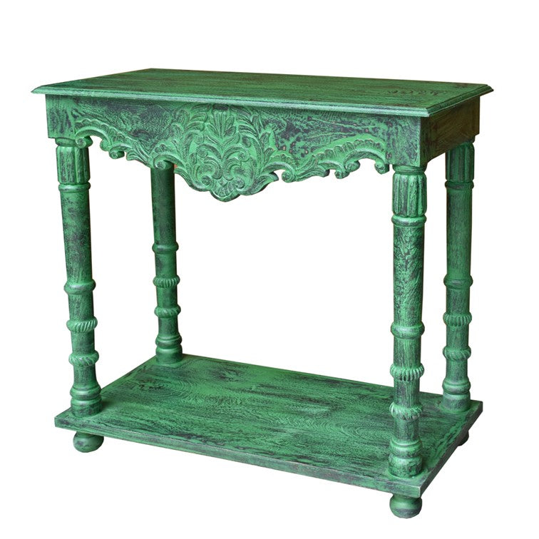 Bob Hand Carved Wooden Console Table