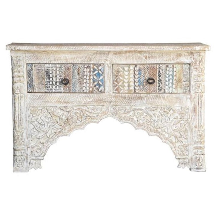Alfano Hand Carved Console Table