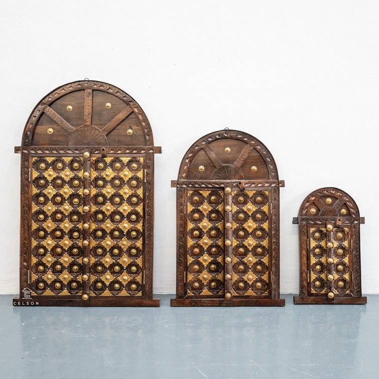 Shiva Hand Carved Wooden Window