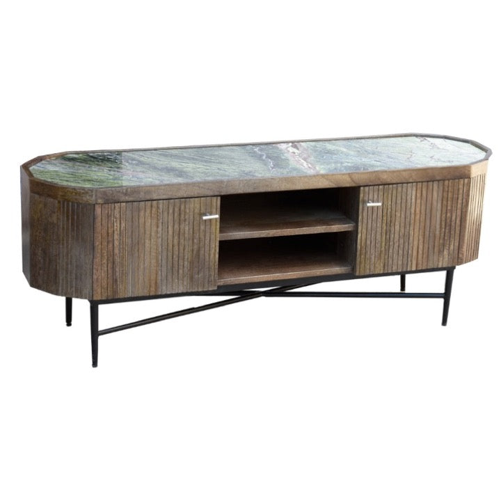 Leon Wooden TV Cabinet with Marble Top