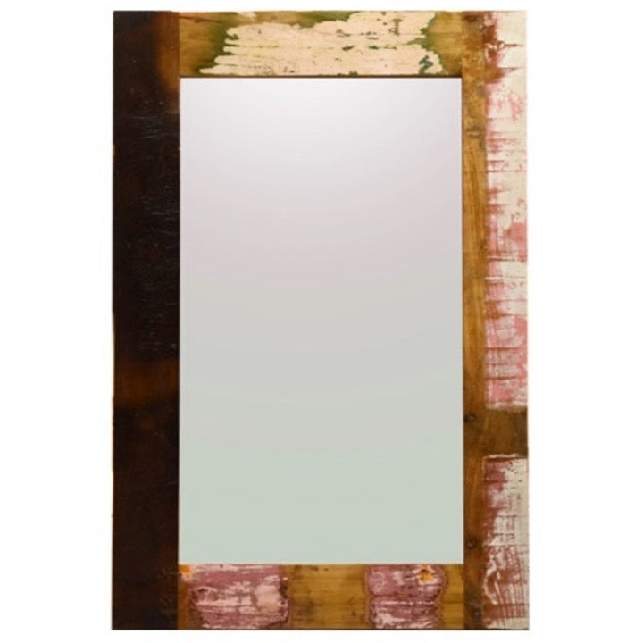 Tudum Hand Carved Wooden Mirror