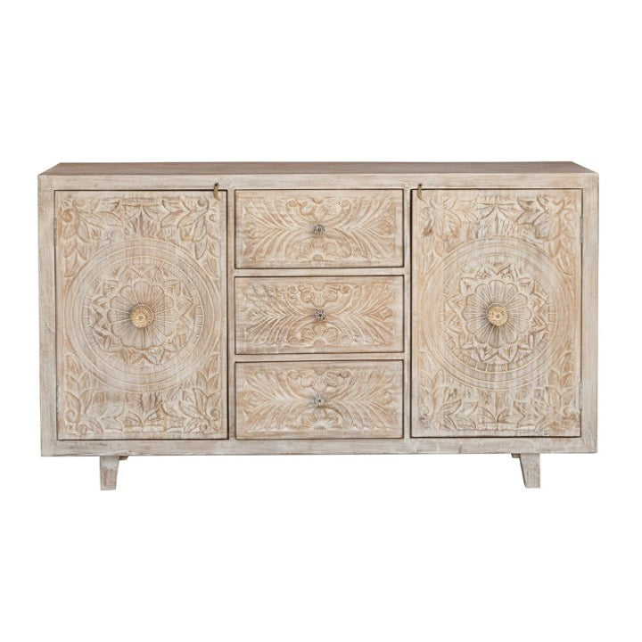 Rehman Hand Carved Wooden Buffet