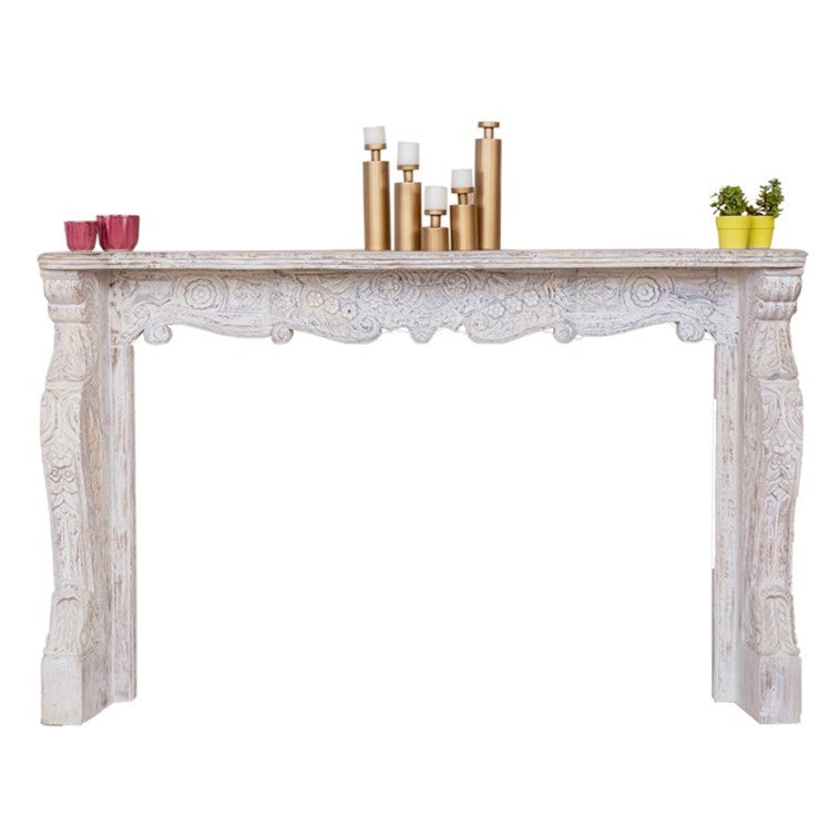 Biona Hand Carved Wooden Console Table