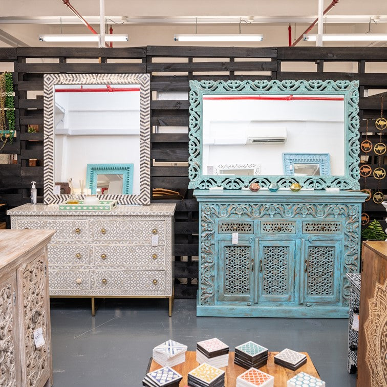 Amora Hand Carved Wooden Sideboard