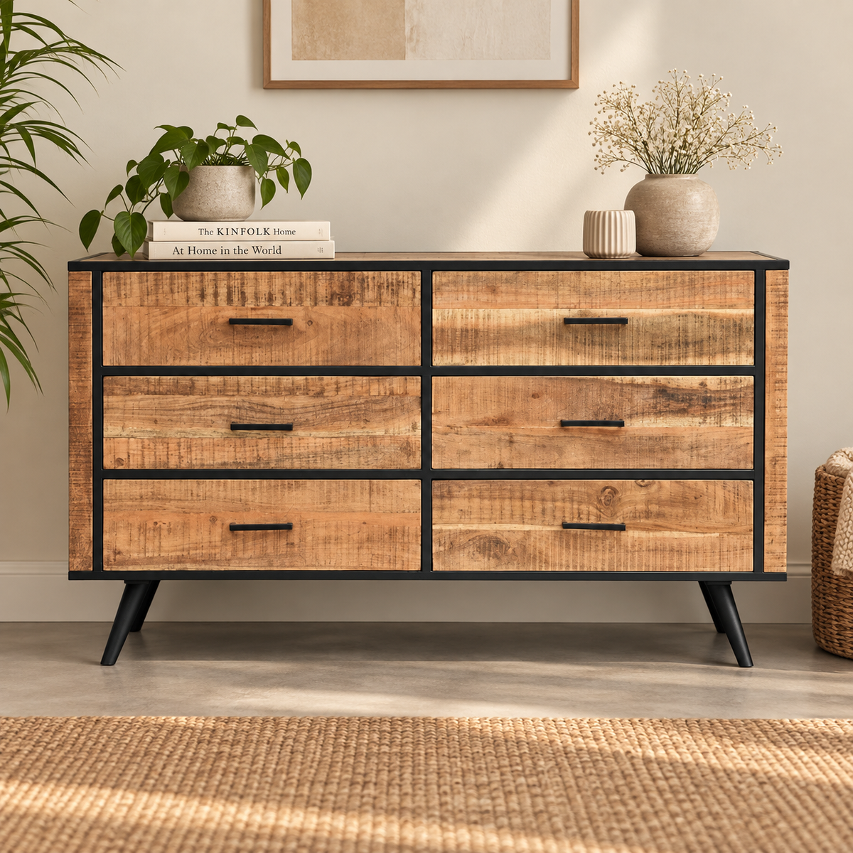Keith Hand Carved Wooden Chest
