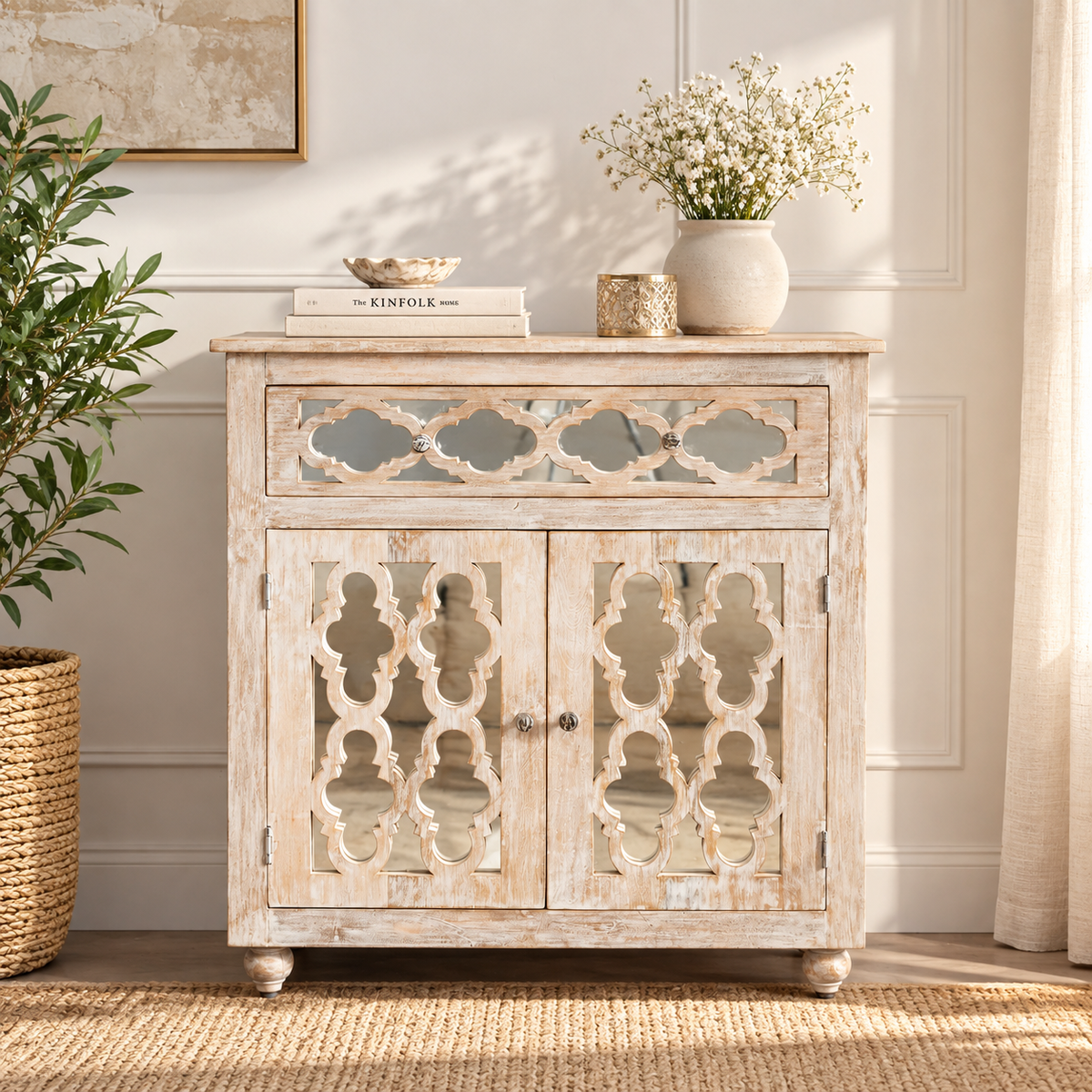 Jessica Carved Wooden Cabinet