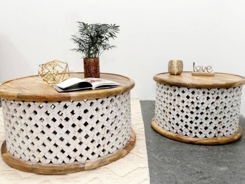 Claire Carved Coffee Table