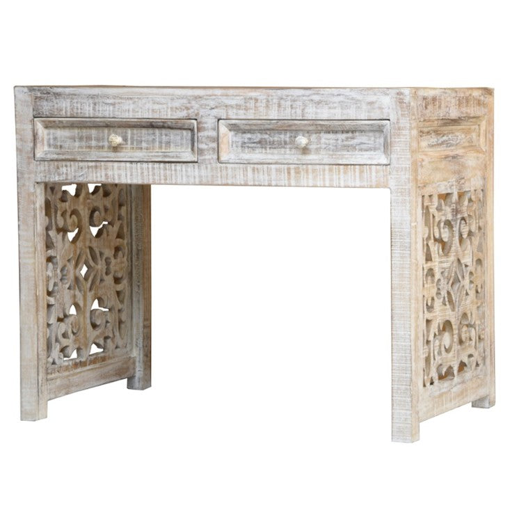 Logan Wooden Hand Carved Study Table