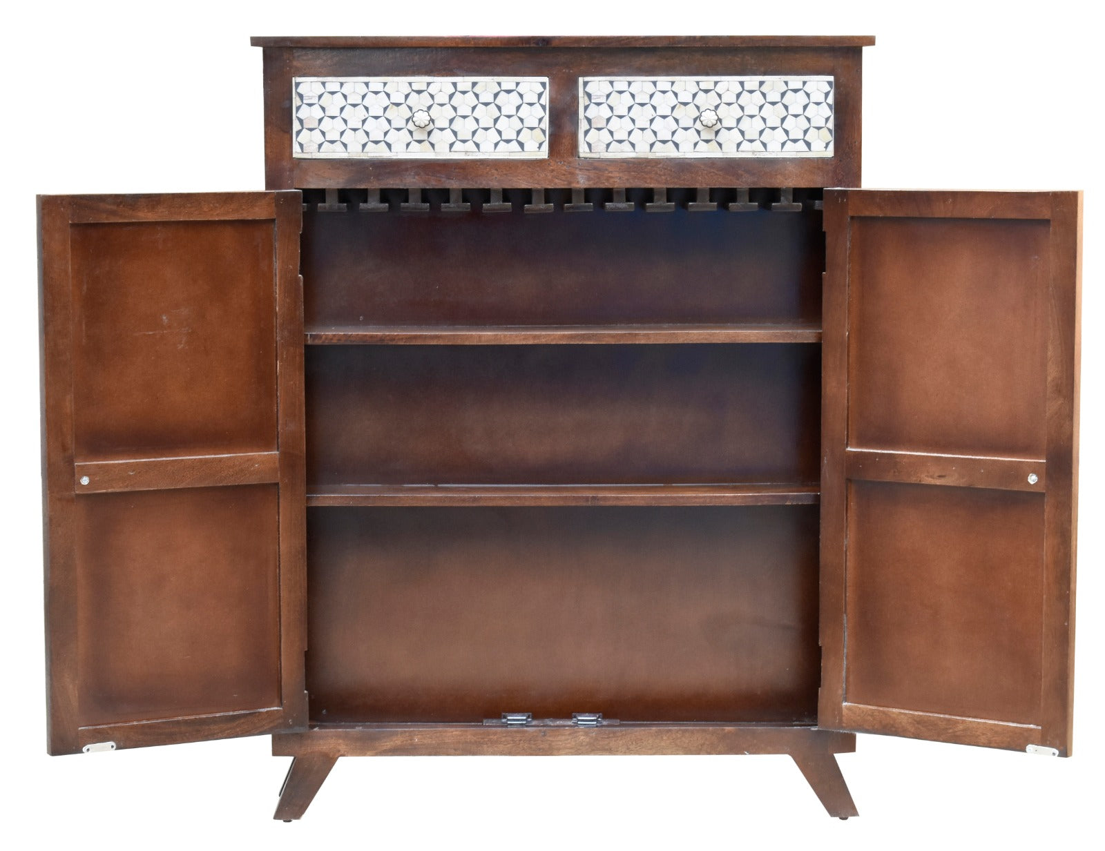 Krysten Bone Inlay Bar Cabinet