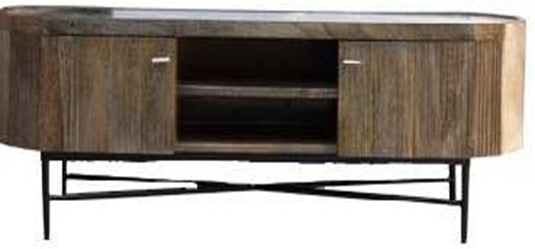 Hugo Wooden TV Cabinet with Marble Top