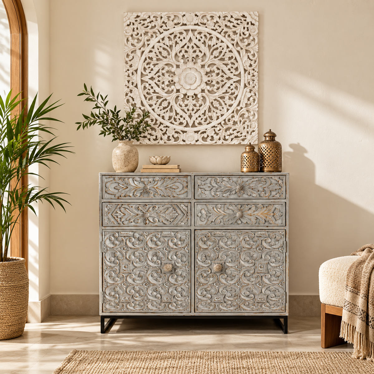 Naya Wooden Carved Chest
