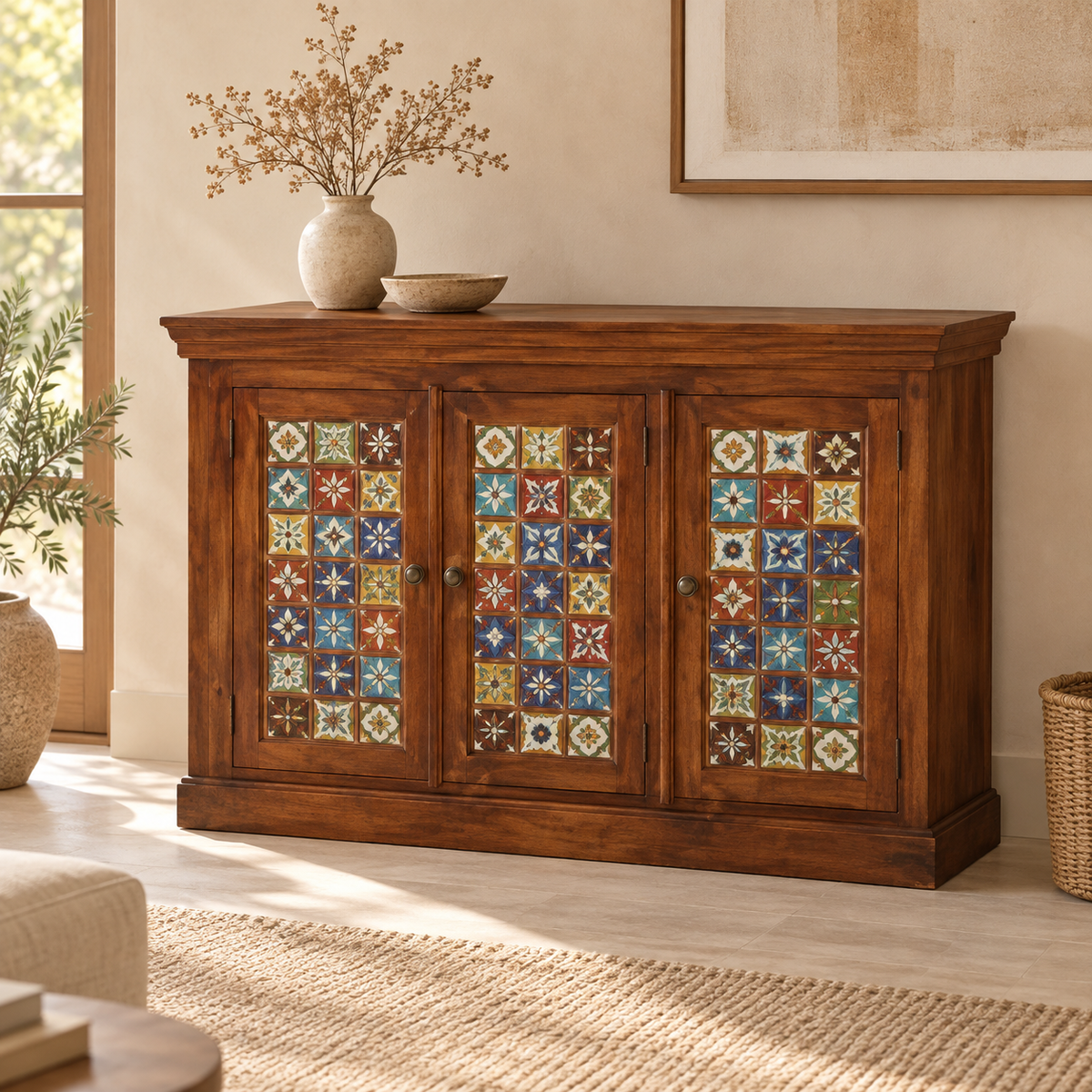 Orls Hand Carved Wooden Sideboard