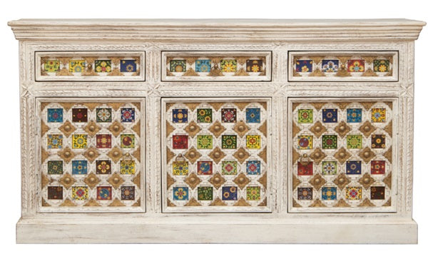 Savitha Hand Carved Wooden Sideboard