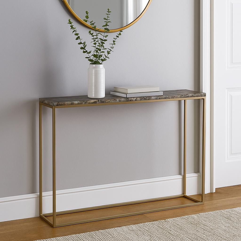Gina Console Table with Agate Top