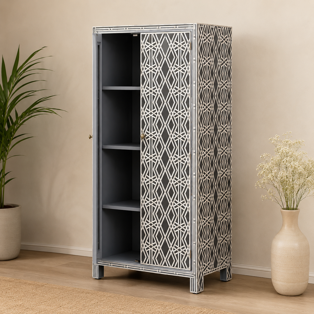 Byron Bone Inlay Almirah