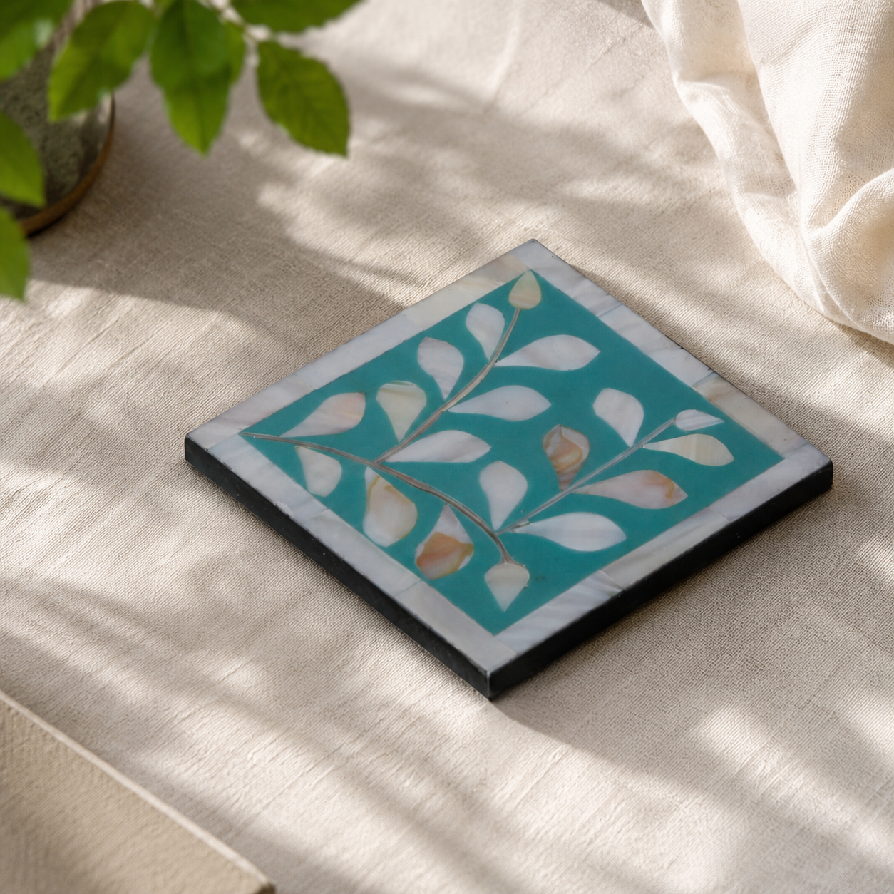 Quin Mother of Pearl Inlay Coaster