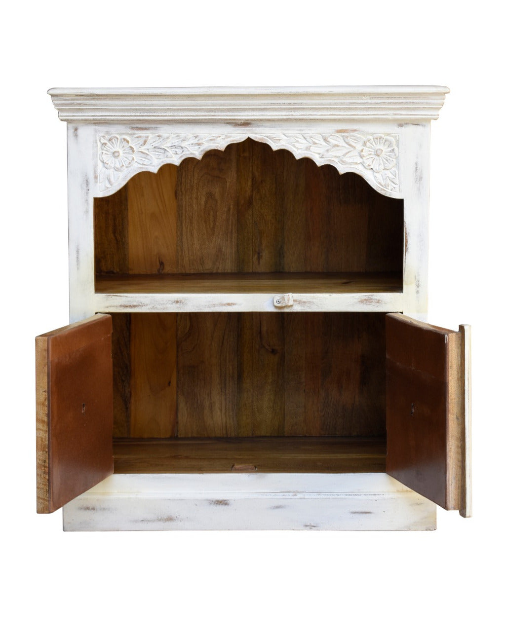 Savannah Carved Open Cabinet