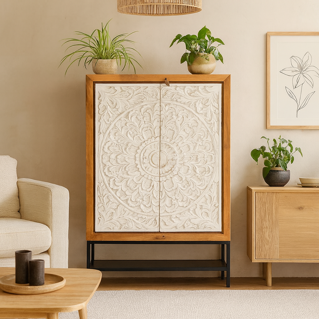 Helgu Wooden Bar Cabinet