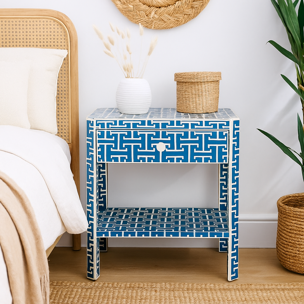 Shea Bone Inlay Bedside