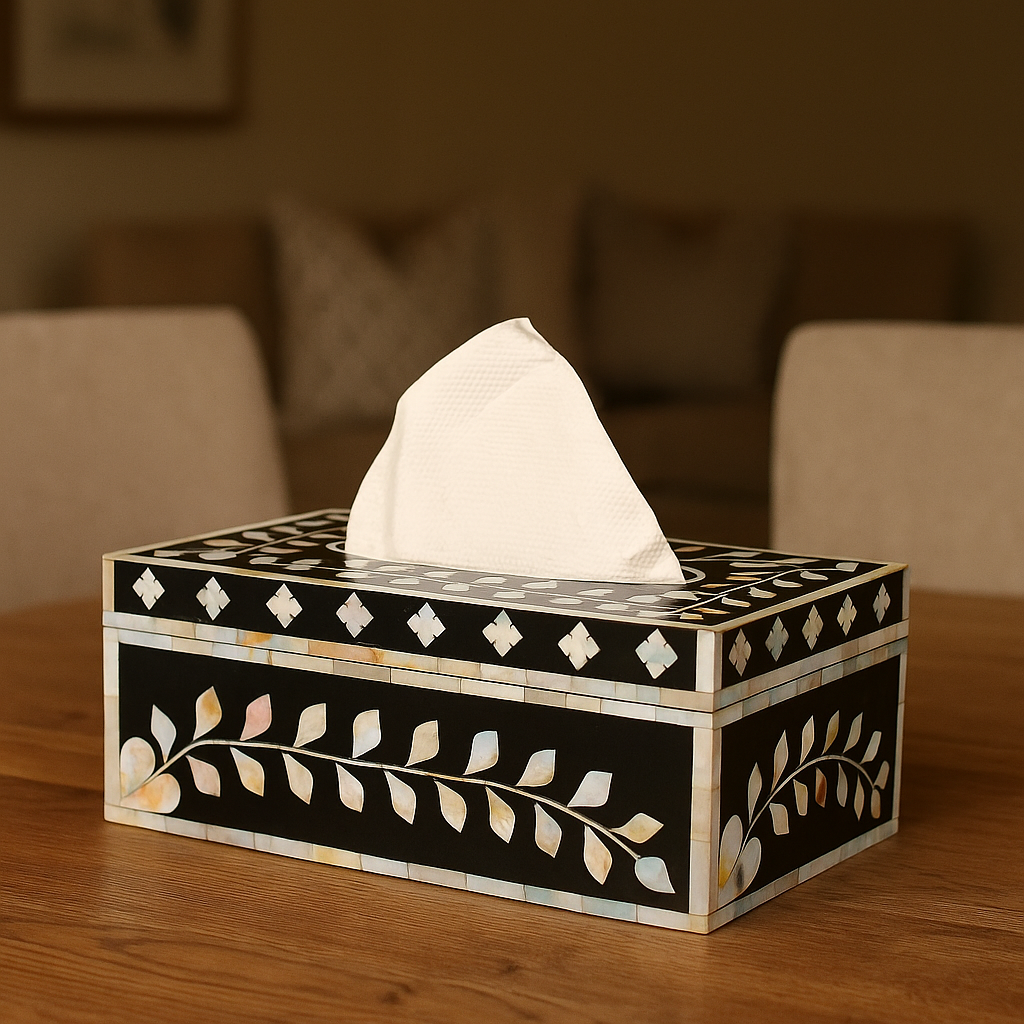 Lyla Mother Of Pearl Tissue Box