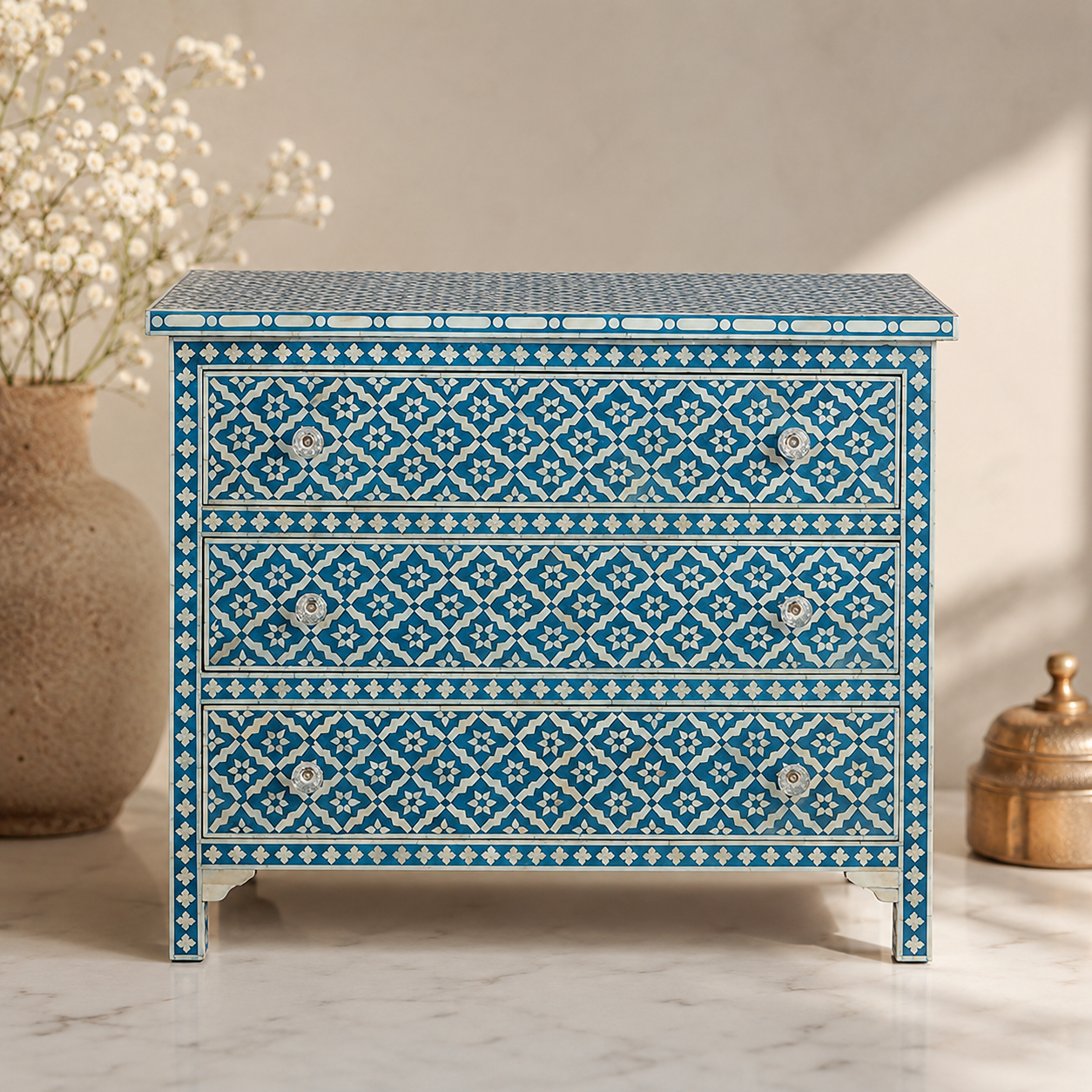 Otto Bone Inlay Chest of Drawer