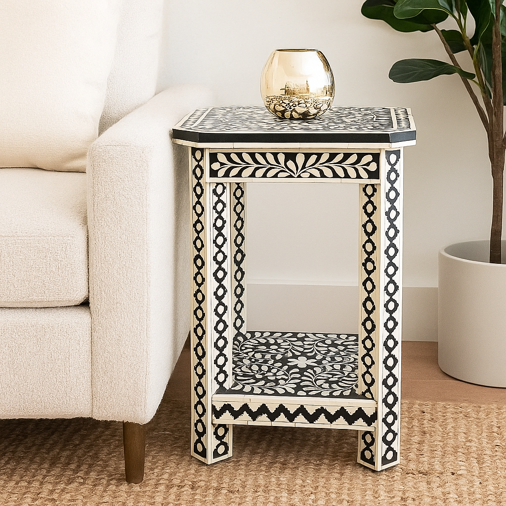 Miguel Bone Inlay Stool
