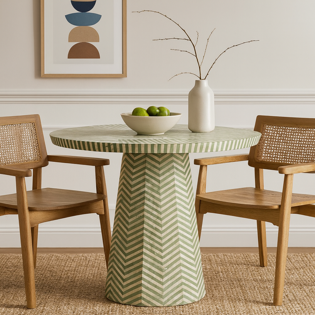 William Bone Inlay Dining Table