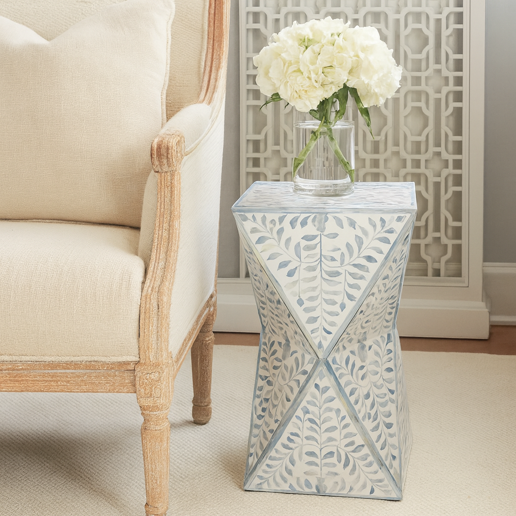 Jason Bone Inlay Stool