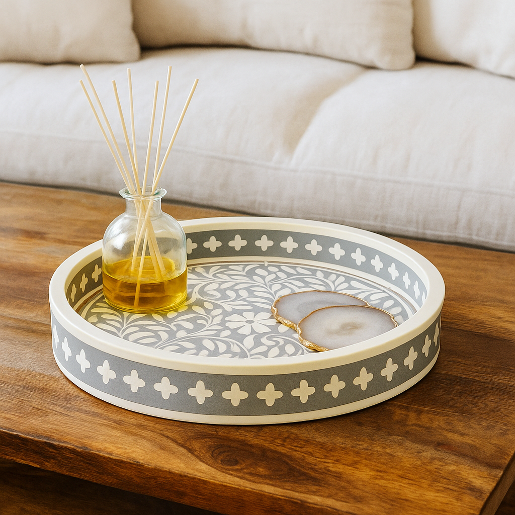 Yuvi Bone Inlay Tray