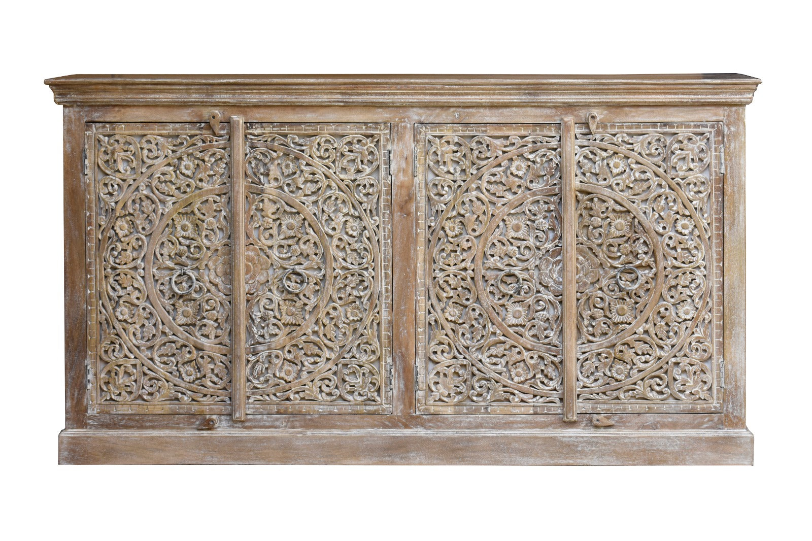 Tram Hand Carved Wooden Sideboard