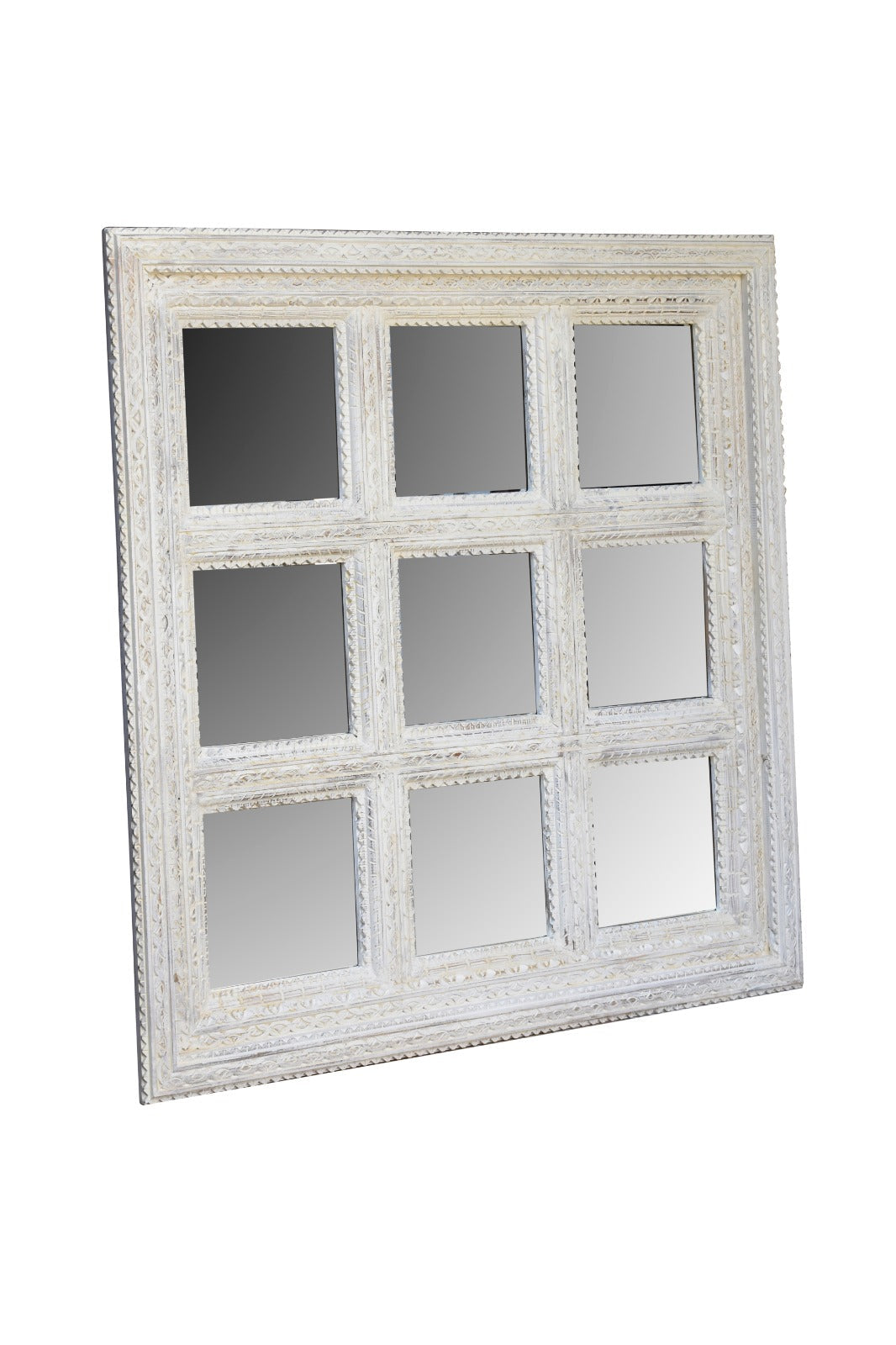 Nova Hand Carved Wooden Mirror