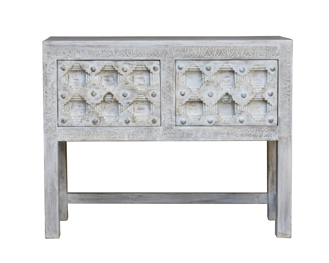 Allison Wooden Hand Carved Console Table