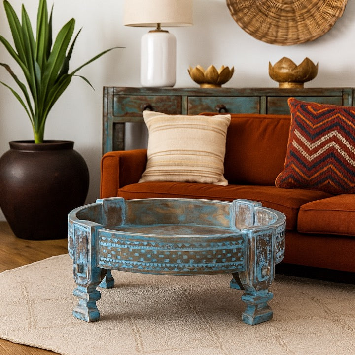 Emma Wooden Chakki Coffee Table