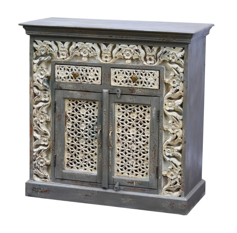 Knott Wooden Carved Cabinet