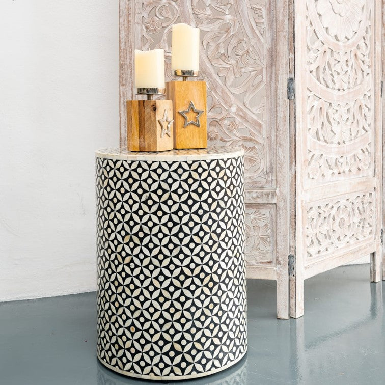 Stuart Bone Inlay Stool