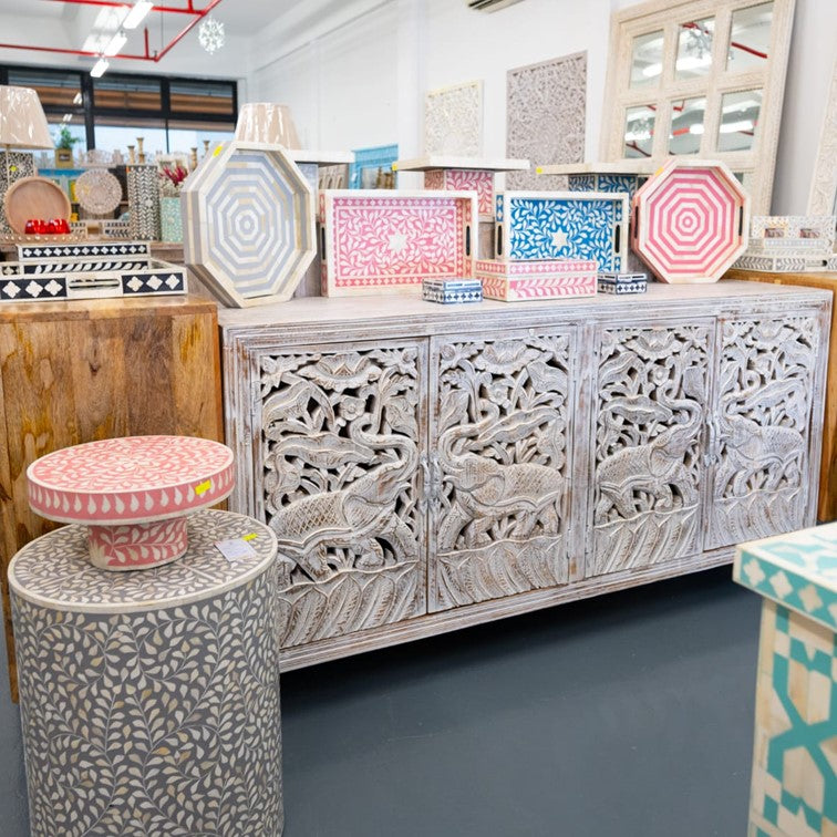 Taylor Hand Carved Wooden Sideboard