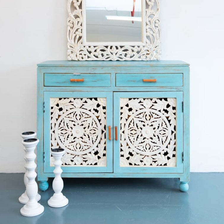 Elsa Carved Wooden Chest