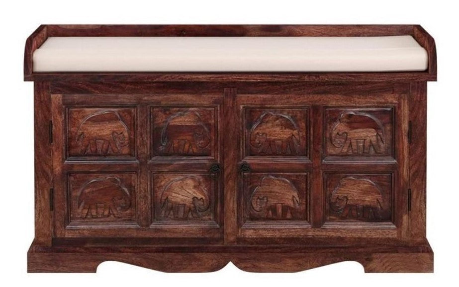 Danielle Hand Carved Wooden Shoe Cabinet