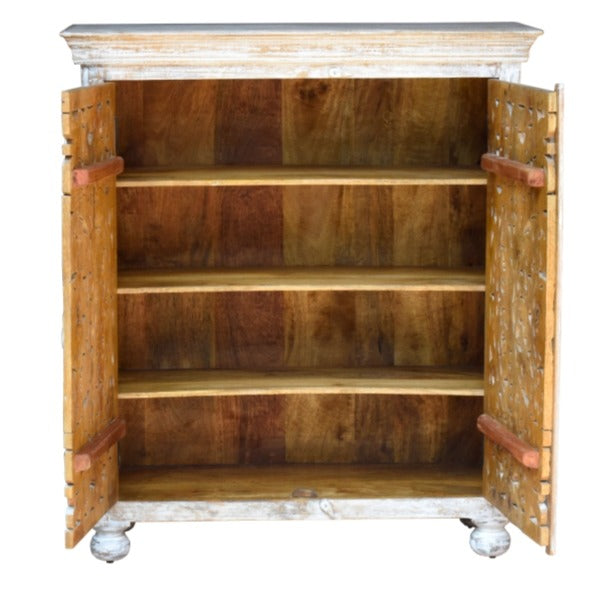 Fella Hand Carved Wooden Shoe Cabinet