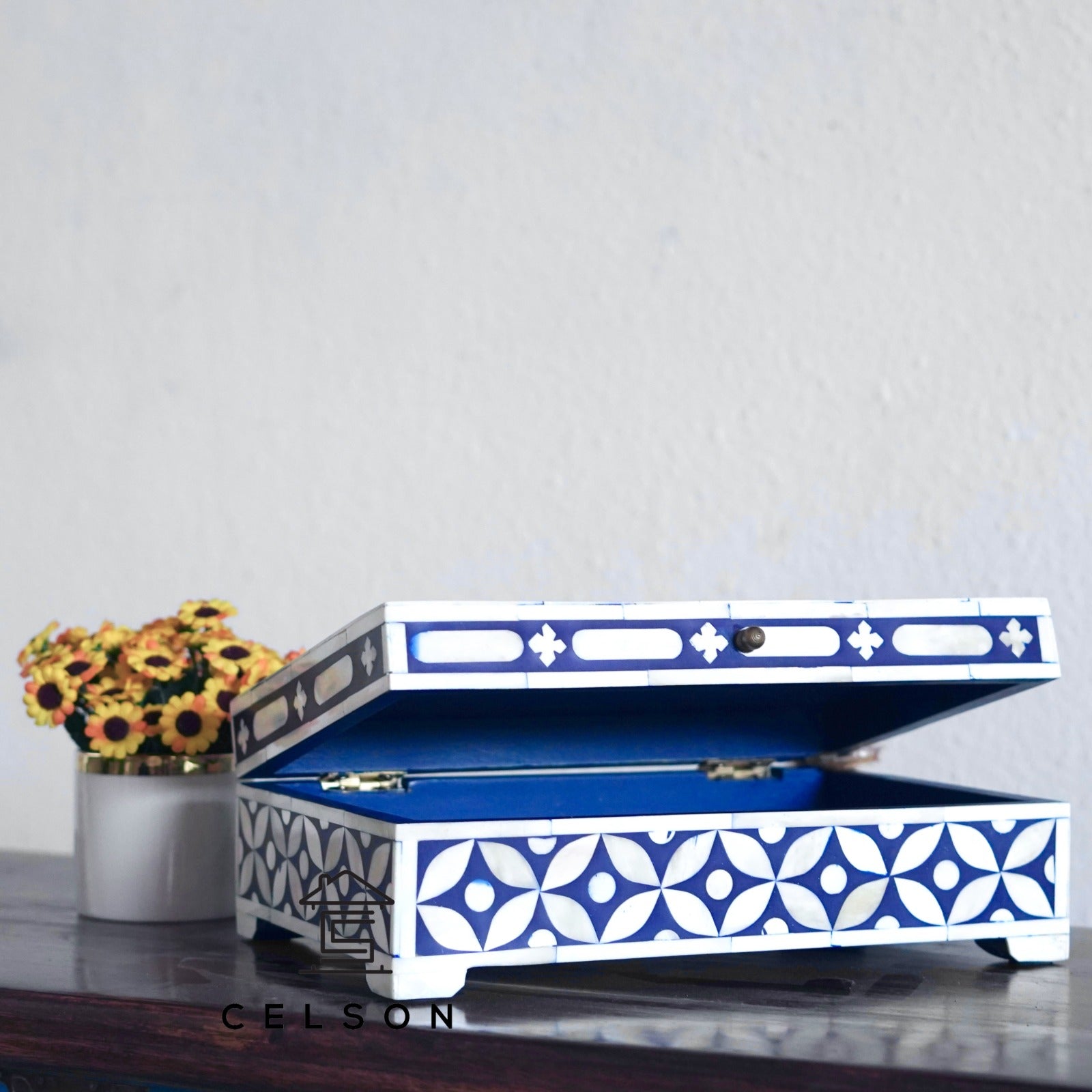 Kelly Bone Inlay Jewelry Box